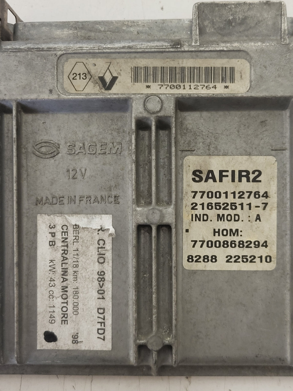 RENAULT CLIO TWINGO 55 PIN / 21652511-7 / 7700112764 / 7700868294 - D36-16 - 2