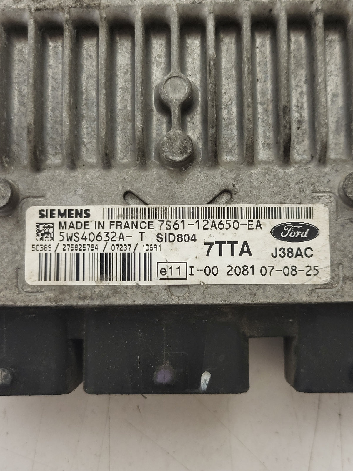 FORD FIESTA 1.4 TDCI ECU / 7S61-12A650-EA / 5WS40632A-T / 7TTA / SID804 / J38AC - D36-18 - 2
