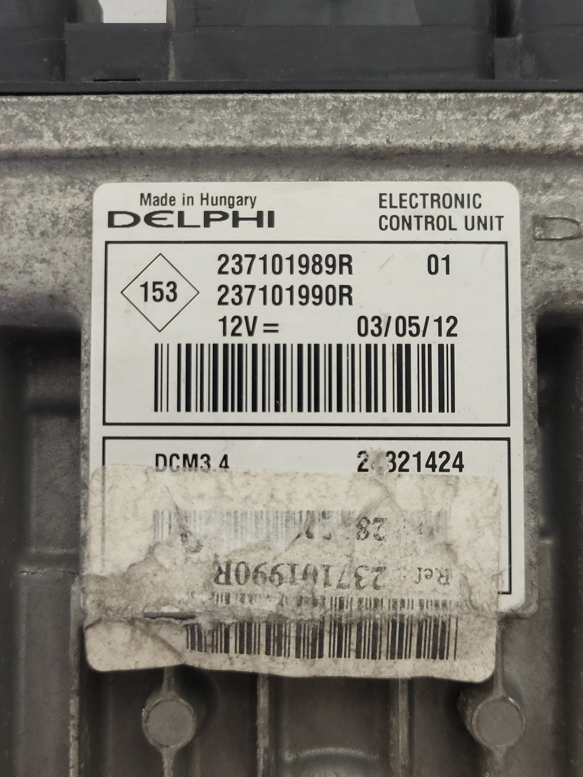 RENAULT ECU / 237101989R / 237101990R / DCM3.4 / - D36-19 - 2