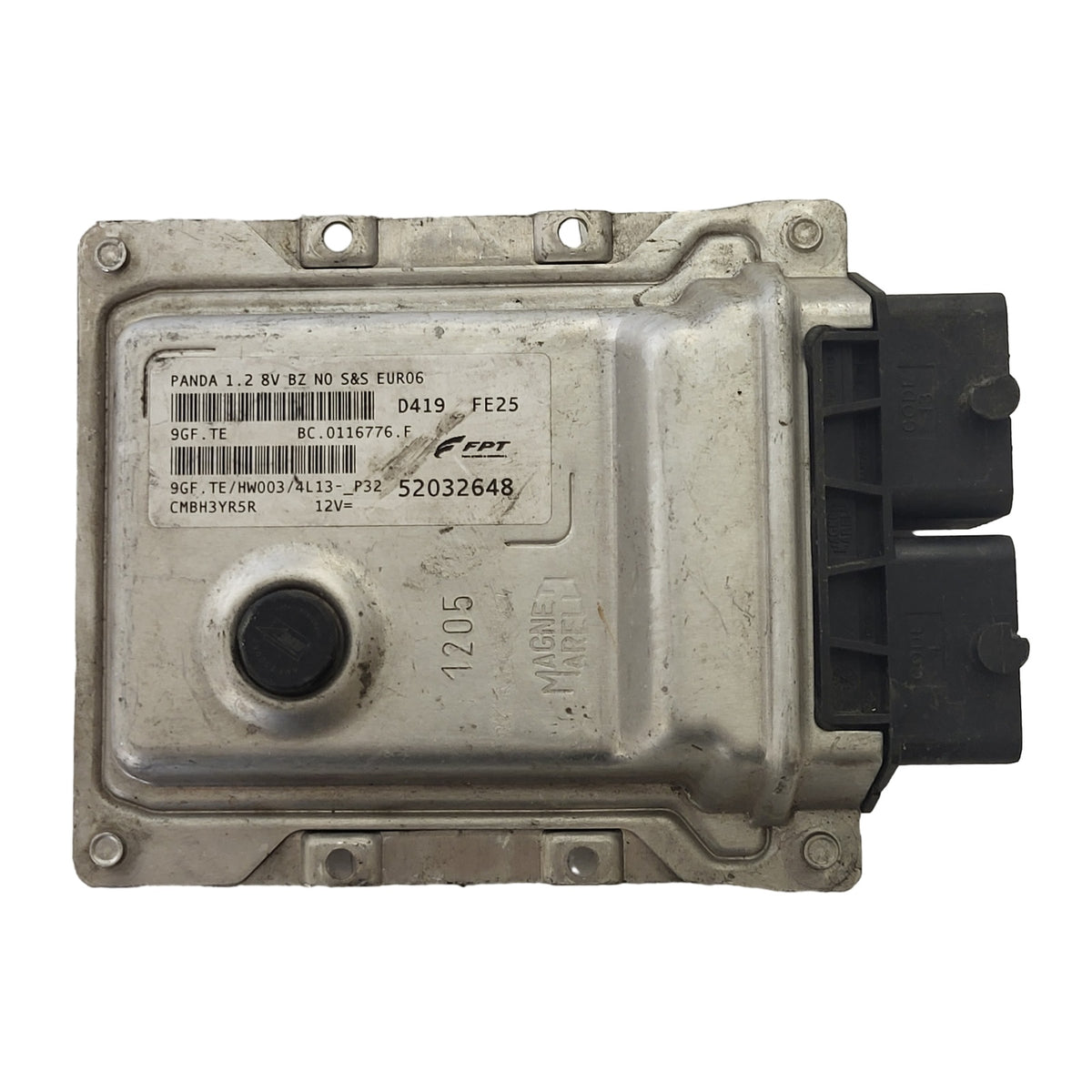 FIAT PANDA 1.2 8V EURO6 ECU / 52032648 / 9GF.TE / HW003 / FPT - D36-24 - 1