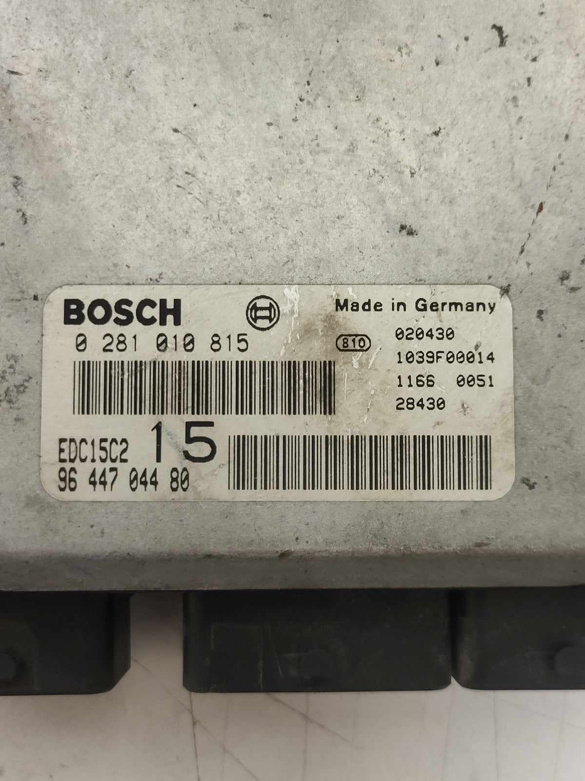 PEUGEOT CITROEN ECU / 0281010815 / 9644704480 / EDC15C2 / BOSCH - D37-01 - 2