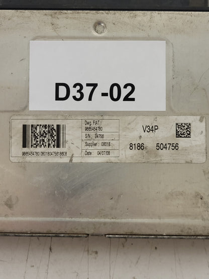 FIAT FIORINO QUBO NEMO V34P ECU / 9665454780 / - D37-02 - 2