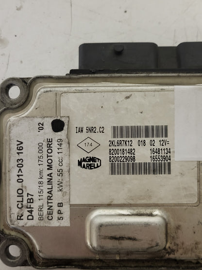 RENAULT CLIO ECU / IAW 5NR2.C2 / 8200181482 / 8200229098 / MAGNETI MARELLI - D37-05 - 2