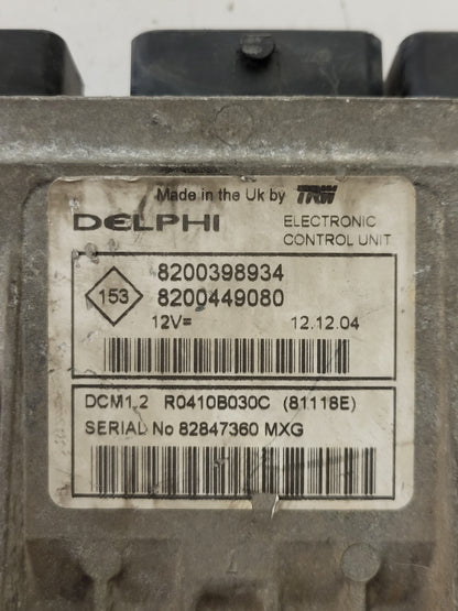 RENAULT MODUS 1.5 DCI ECU / 8200398934 / 8200449080 / R0410B030C / DCM1.2 - D37-06 - 2