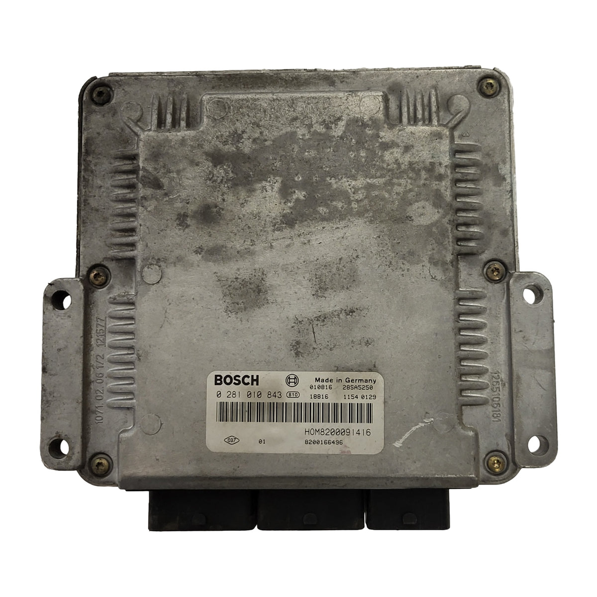 RENAULT SCENIC ECU / 0281010843 / HOM8200091416 / 8200166496 / BOSCH - D37-08 - 1