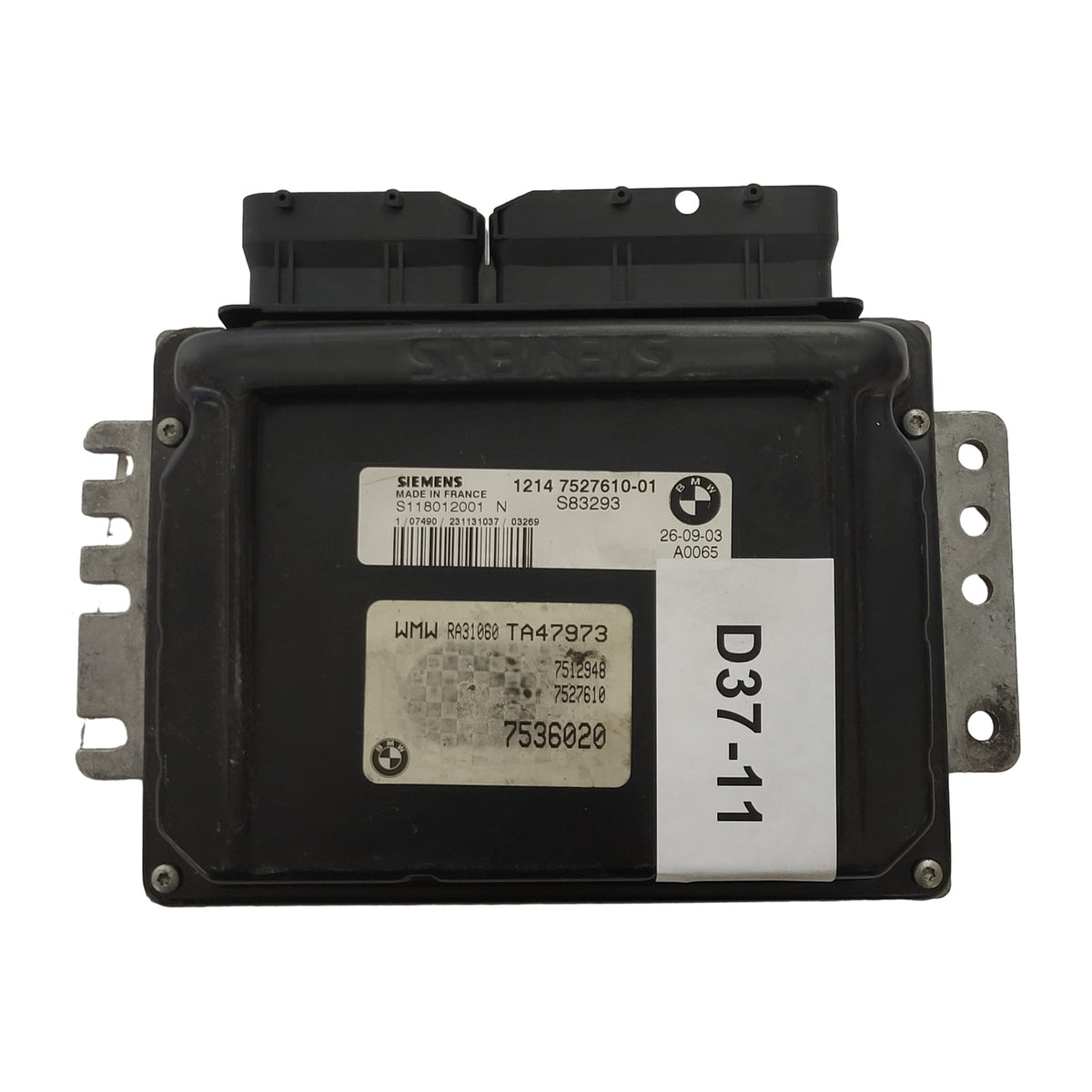 MINI COOPER 1.6 ECU / S118012001N / 7527610-01 / SIEMENS - D37-11 - 1
