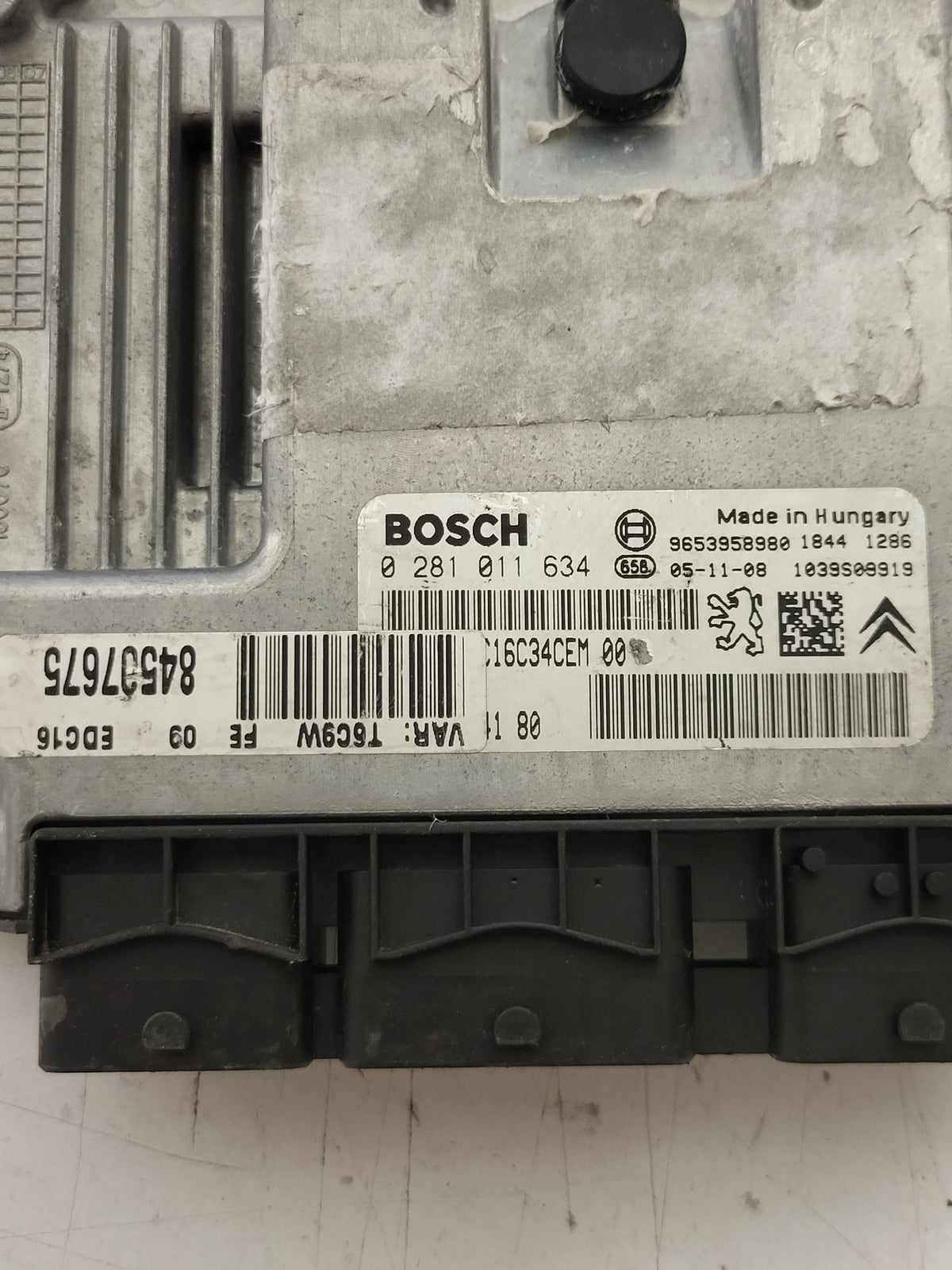 Peugeot Citroen ECU / 0281011634 / 9660324180 / 9653958980 / EDC16C34 / BOSCH - D37-12 - 2