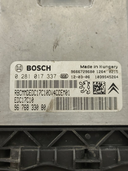 PEUGEOT CITROEN ECU / 0281011337 / EDC17C10 / 9676833080 / 9666729680 - D37-17 - 2