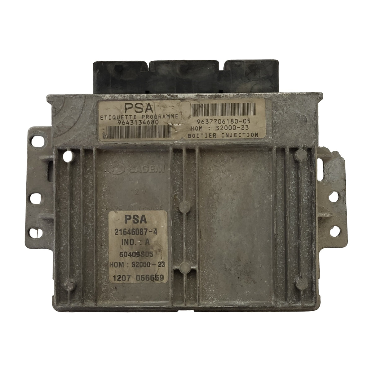 PEUGEOT 206 ECU / 21646087-4 / 9643134680 / 9637706180-05 / SAGEM - D37-21 - 1