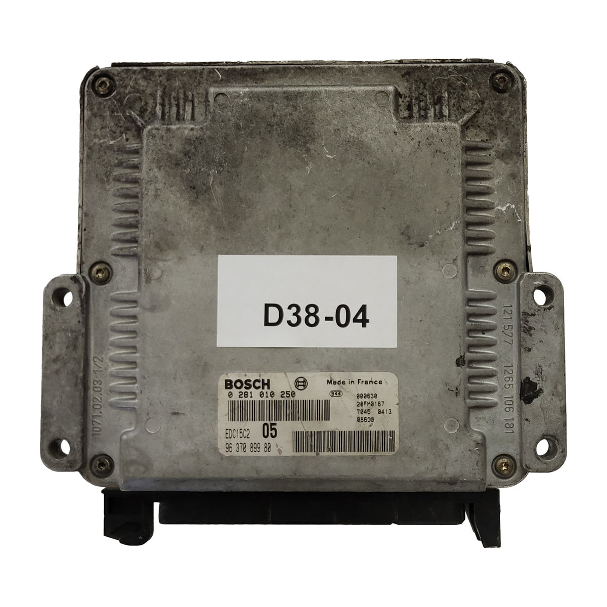 PEUGEOT CITROEN ECU / 0281010250 / EDC15C2 / 9637089980 / BOSCH - D38-04 - 1
