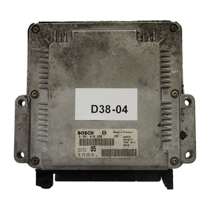 PEUGEOT CITROEN ECU / 0281010250 / EDC15C2 / 9637089980 / BOSCH - D38-04 - 1