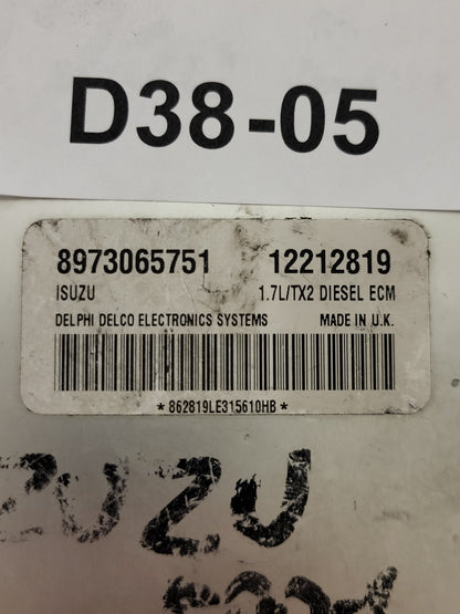 OPEL 1.7 ECU / 8973065751 / 12212819 / DELCO - D38-05 - 3