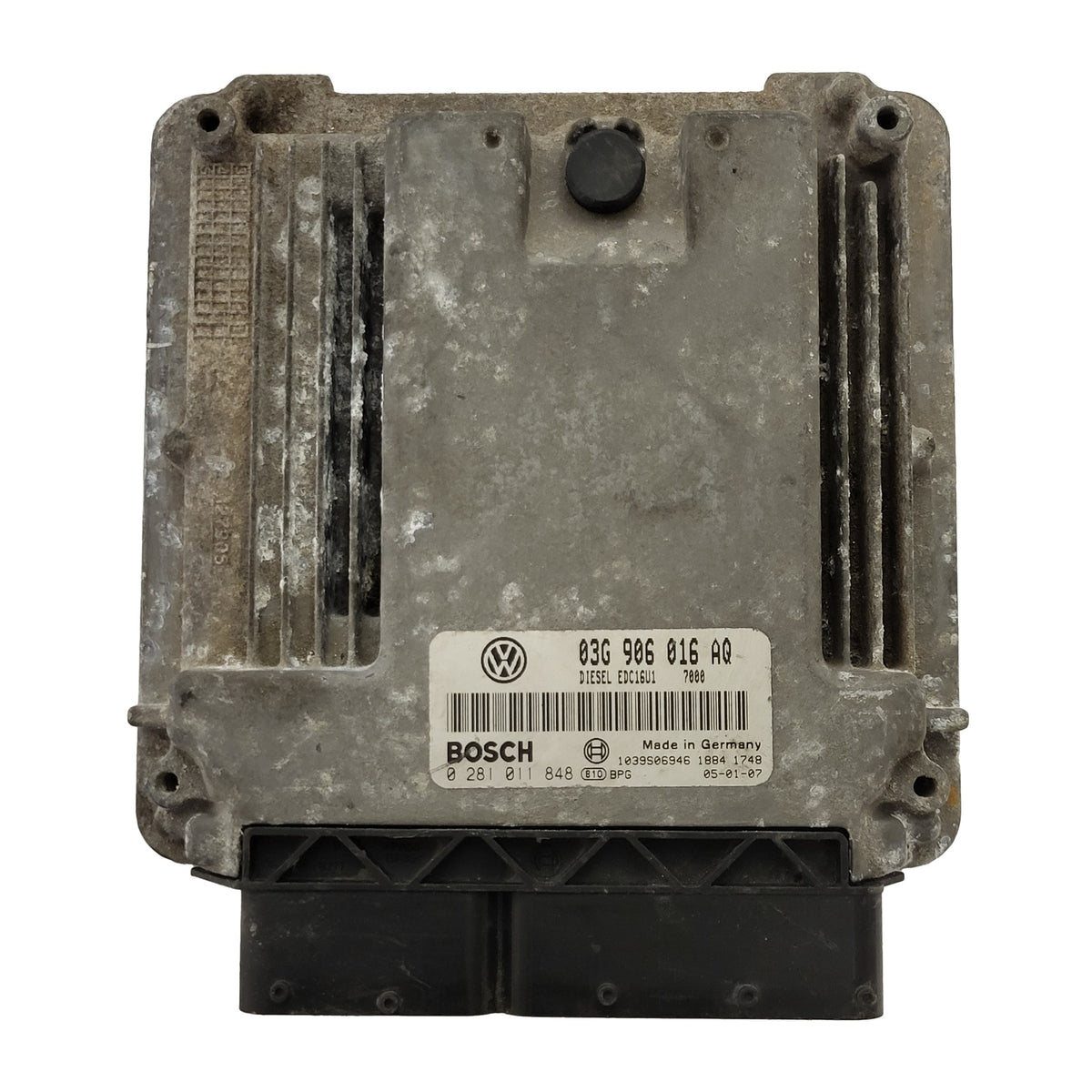 VW GOLF 5 ECU / 03G906016AQ / 0281011848 / EDC16U1 / BOSCH - D38-06 - 1