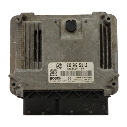 VW SKODA ECU / 03G906021LD / 0281013187 / EDC16U34 / BOSCH - D38-07 - 1