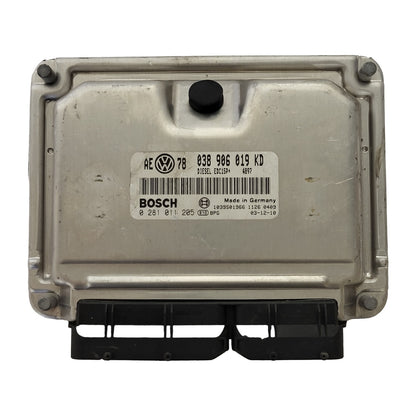 VW PASSAT B5 ECU / 038906019KD / 0281011205 / EDC15P+ / BOSCH - D38-08 - 1
