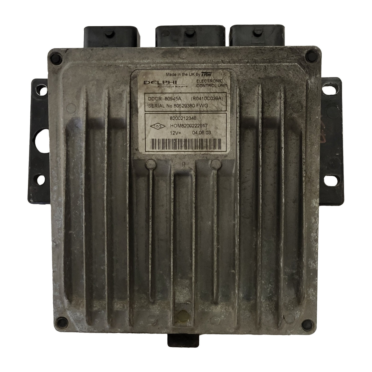 RENAULT 1.5 DCI ECU / R0410C039A / 8200212348 / HOM8200222917 / DELPHI - D38-11 - 1