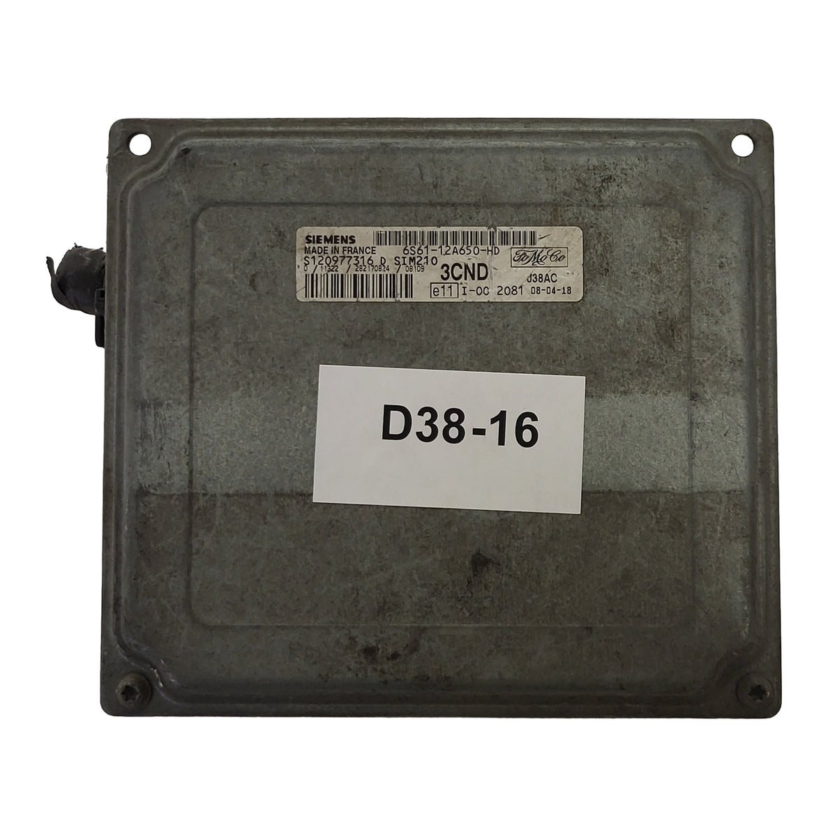 FORD FIESTA ECU / 6S61-12A650-HD / S120977316D / SIM210 / SIEMENS - D38-16 - 1