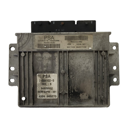 CITROEN PEUGEOT ECU / 21584102-5 / 9649673480 / 9642222380 / S2PM-381 - D38-19 - 1