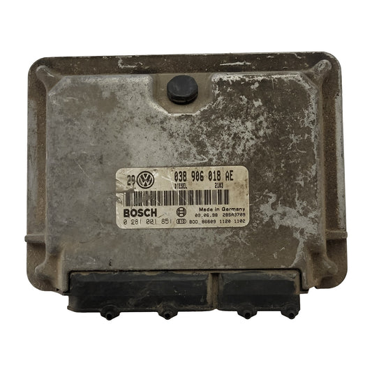 VW GOLF ECU / 038906018AE / 0281001851 / BOSCH - D38-20 - 1