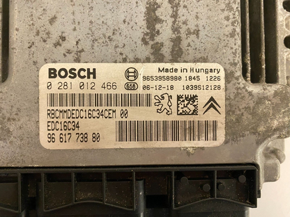 CITROEN XSARA PICASSO 1.6 HDI ECU / 0281012466 / 9661773880 / 9653958980 / BOSCH-