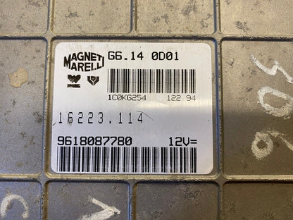 PEUGEOT 306 1.9D ECU / 16223.114 / G6.14V / 9618087780 / MAGNETS MARELLI-